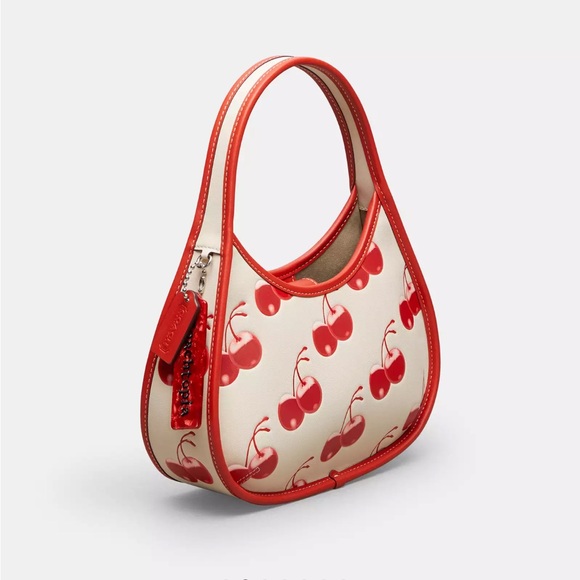 Coach Ergo Shoulder Bag In Coachtopia Leather With Cherry Print - Picture 2 of 6